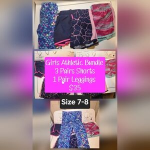 Girls Athletic Shorts and Leggings Bundle